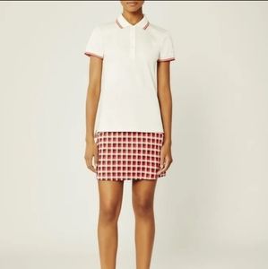 Tory Burch New Womens Performance Skort Red Perfect Check RTL $158 Size M Medium